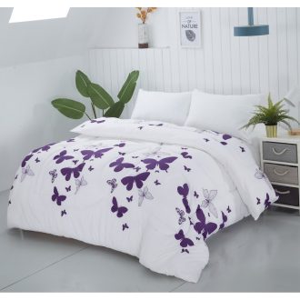 pilota alba cu fluturi mov