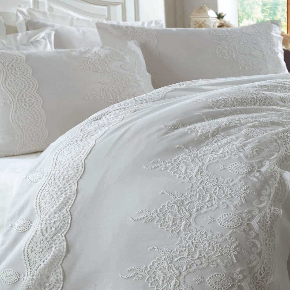 Lenjerie de pat de Lux din Bumbac 100% Satin 200TC, Pat 2 persoane - Dantela Duru - imagine 2