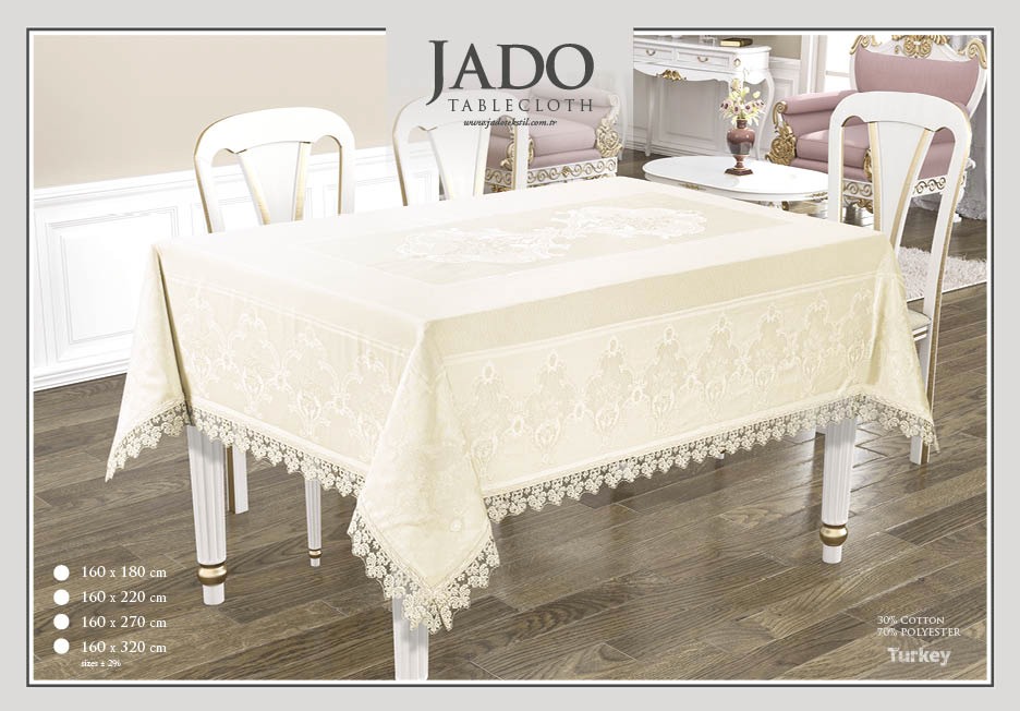 fata de masa jado dantela - crem