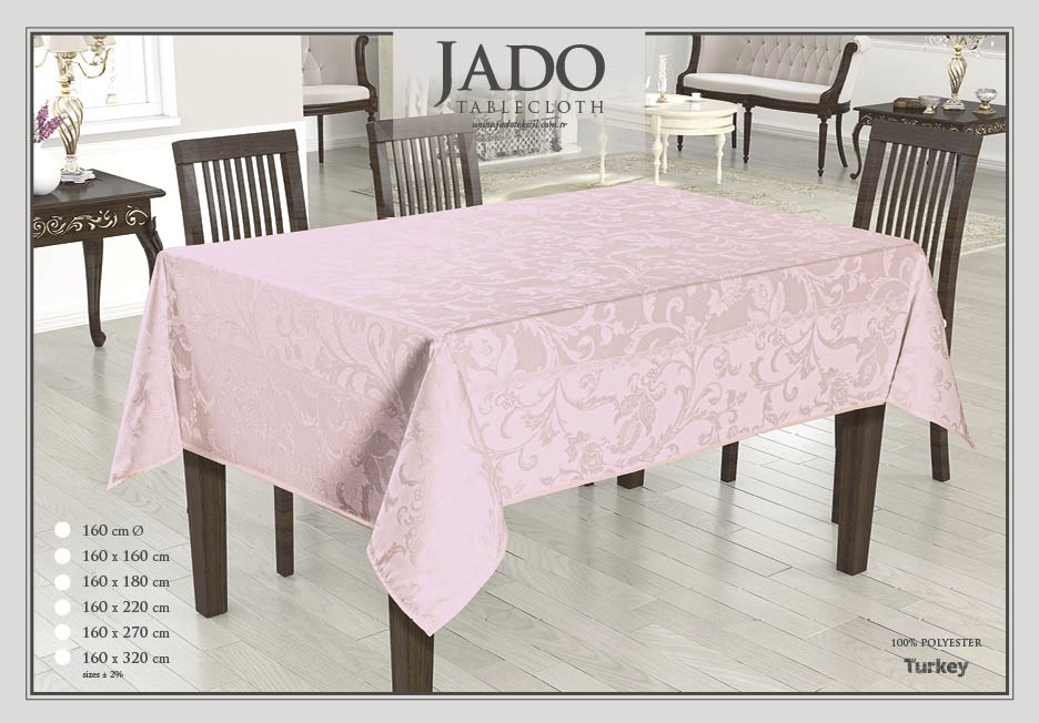 fata de masa jado polyester - roz