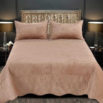 Cuvertura catifea bej