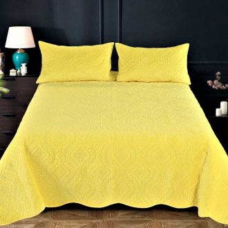 Cuvertura catifea galben