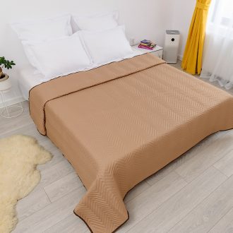 cuvertura cu 2 fete - bej-maro