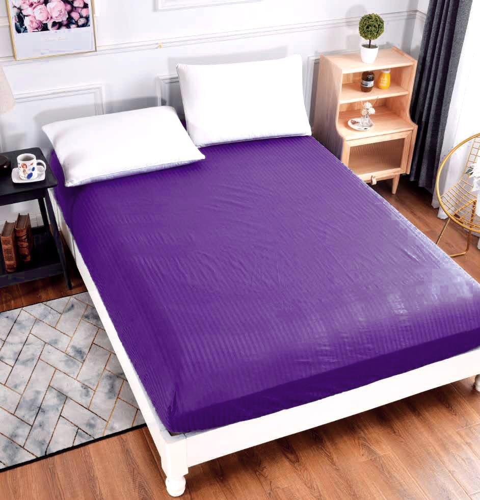 husa de pat damasc mov