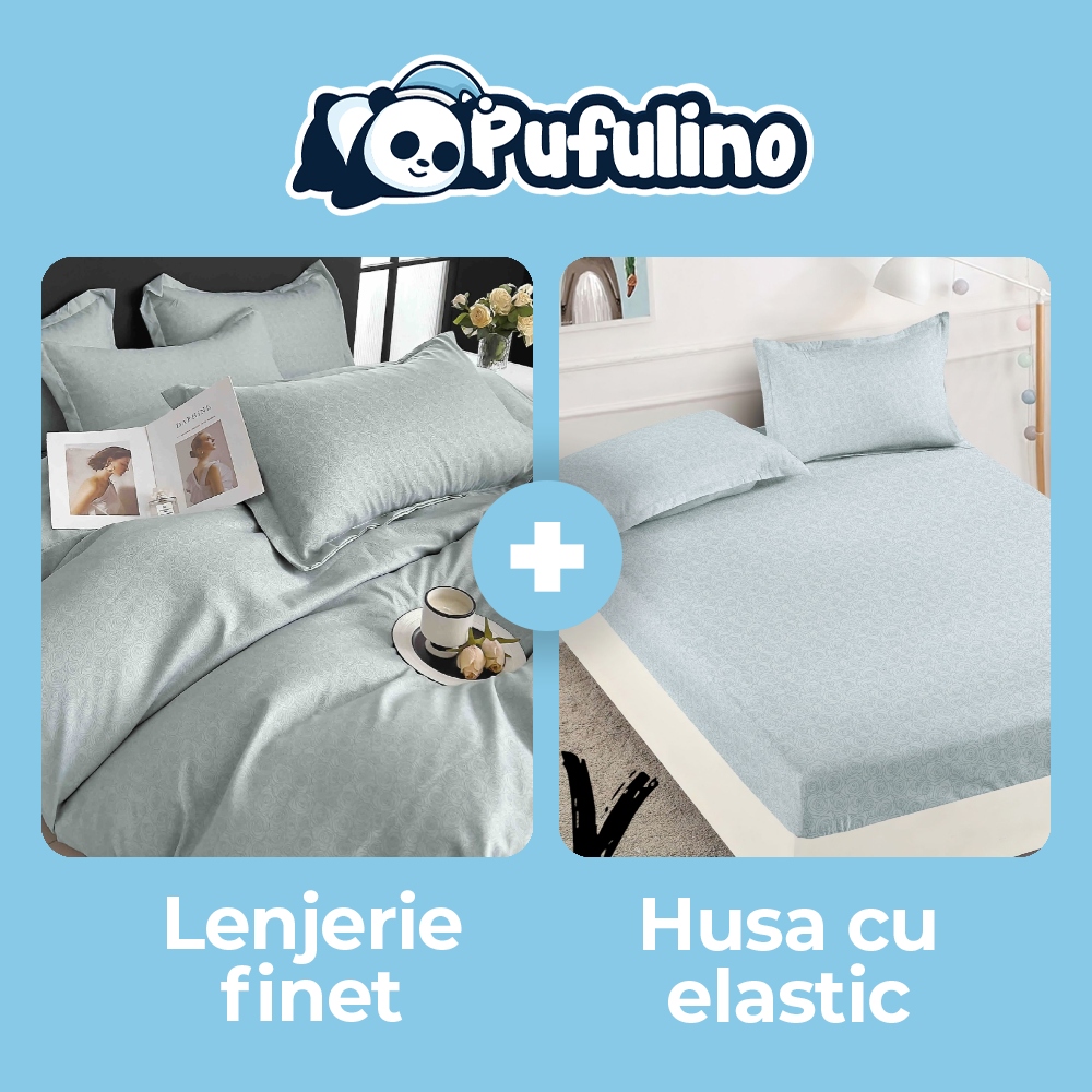 pachet promotional husa si lenjerie menta