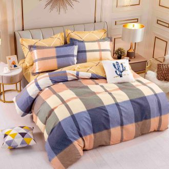 lenjeire de pat finet multicolora in carouri