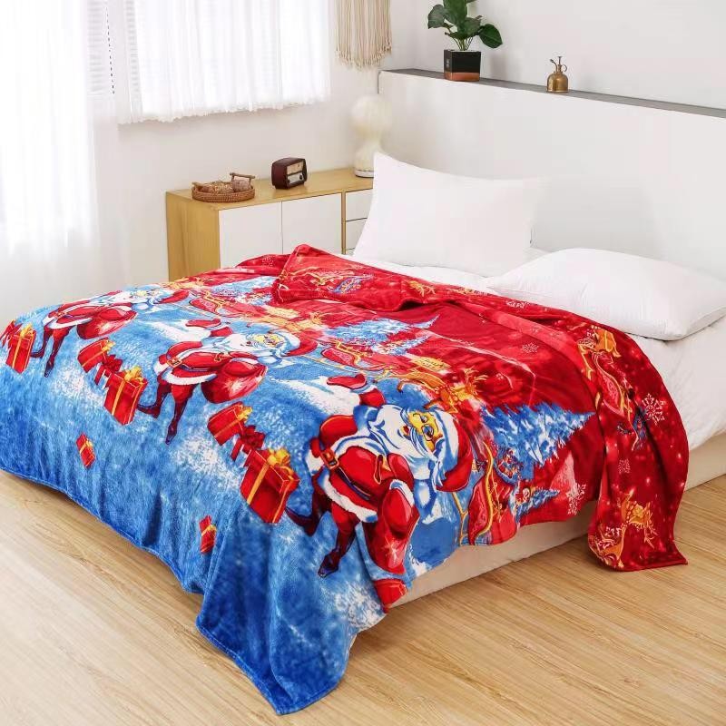 patura cocolino albastra cu rosu craciun