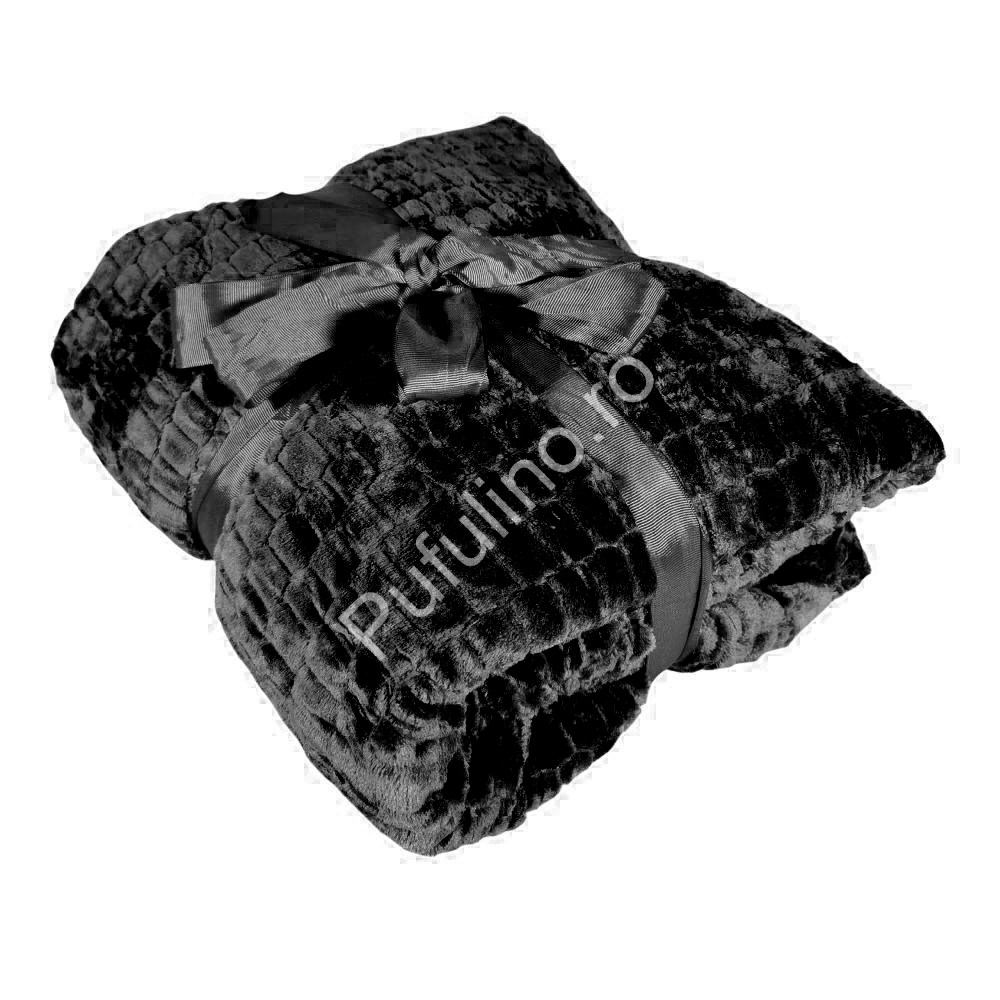 Patura Cocolino Grofata, Gri Inchis, 200 x 230cm - PUF32936 - imagine 2