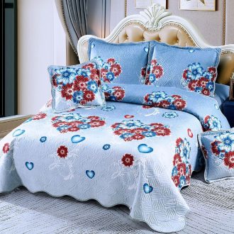 cuvertura alba cu flori colorate