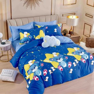 lenjerie albastra cu ursuleti