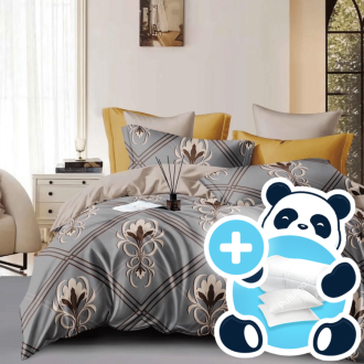 Lenjerie cu gri cu mustar