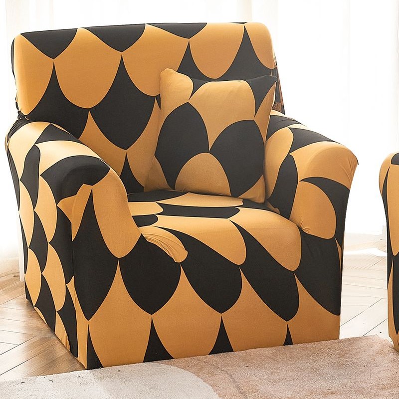 husa fotoliu maro negru