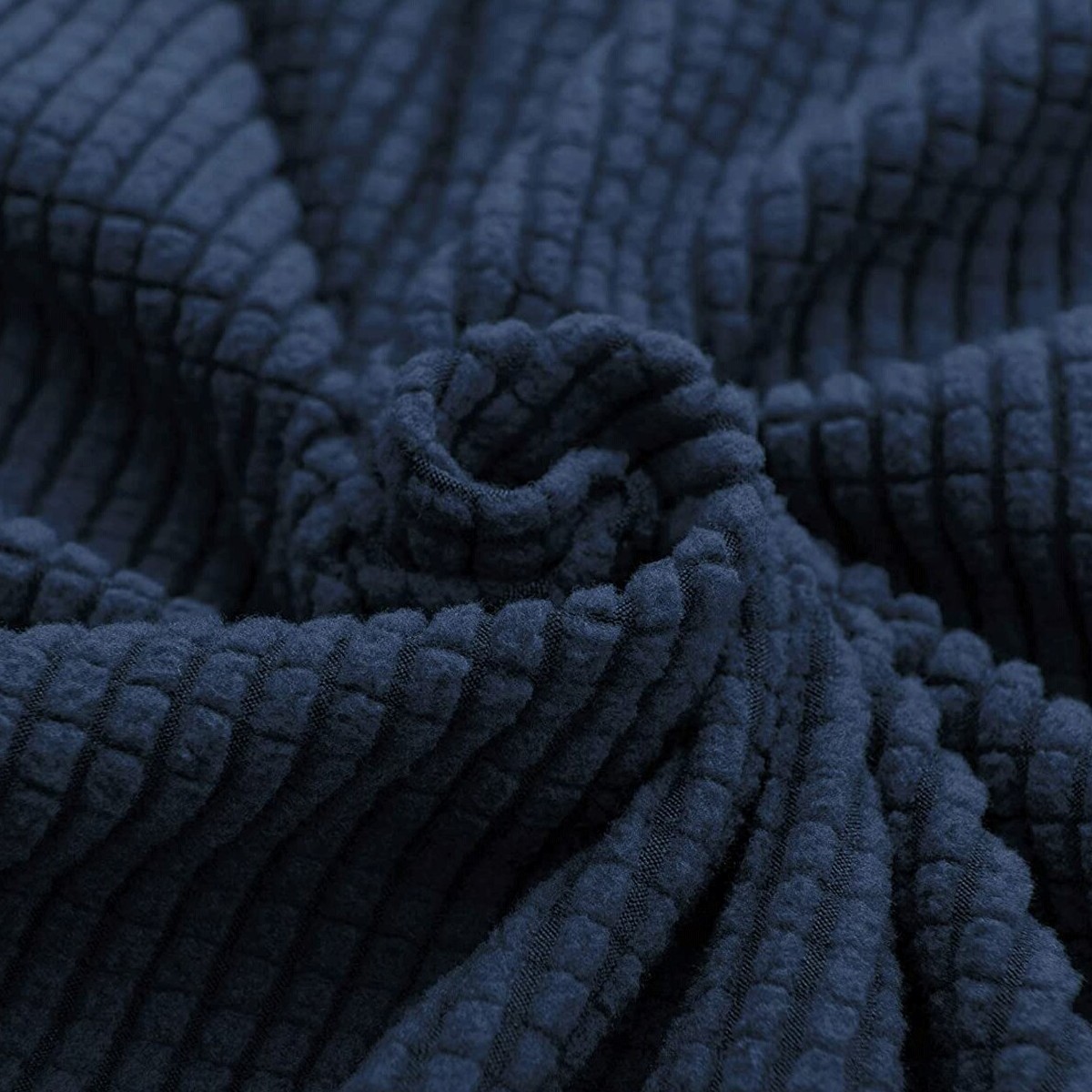 set 6 huse scaun bleumarin - material