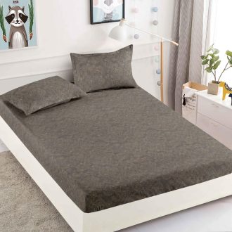 husa de pat finet maro cu flori