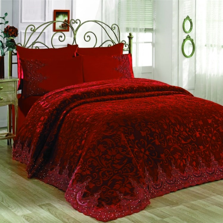 set cuvertura sabak rosu