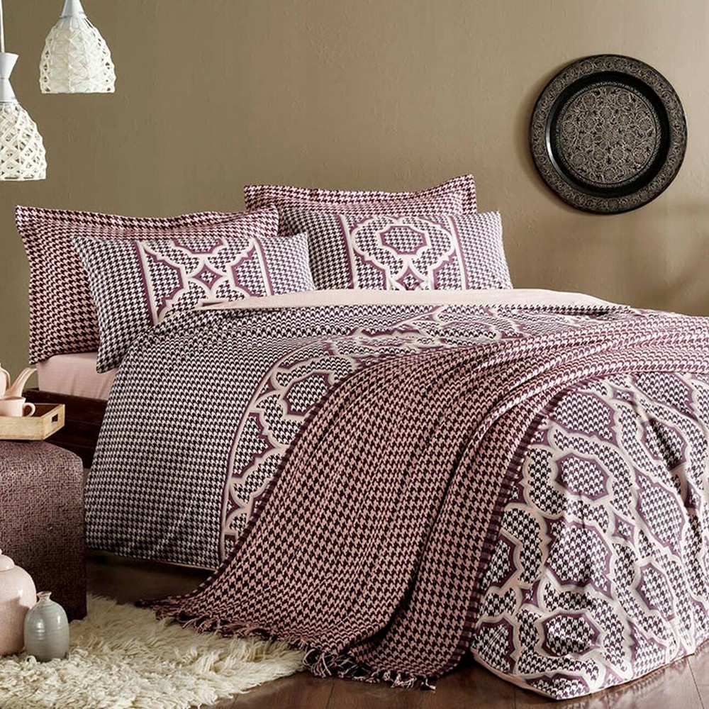 set cuvertura si lenjerie tac 7 piese