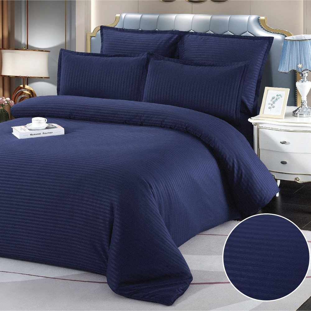 lenjerie damasc bleumarin 016