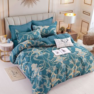 lenjerie turcoaz cu ornamente aurii