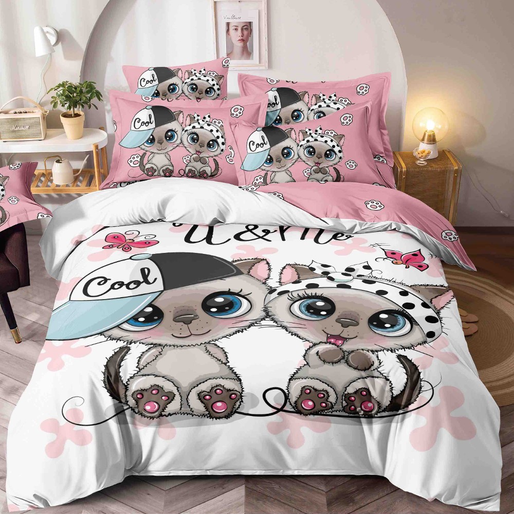 lenjerie 1 persoana cu animatii cool