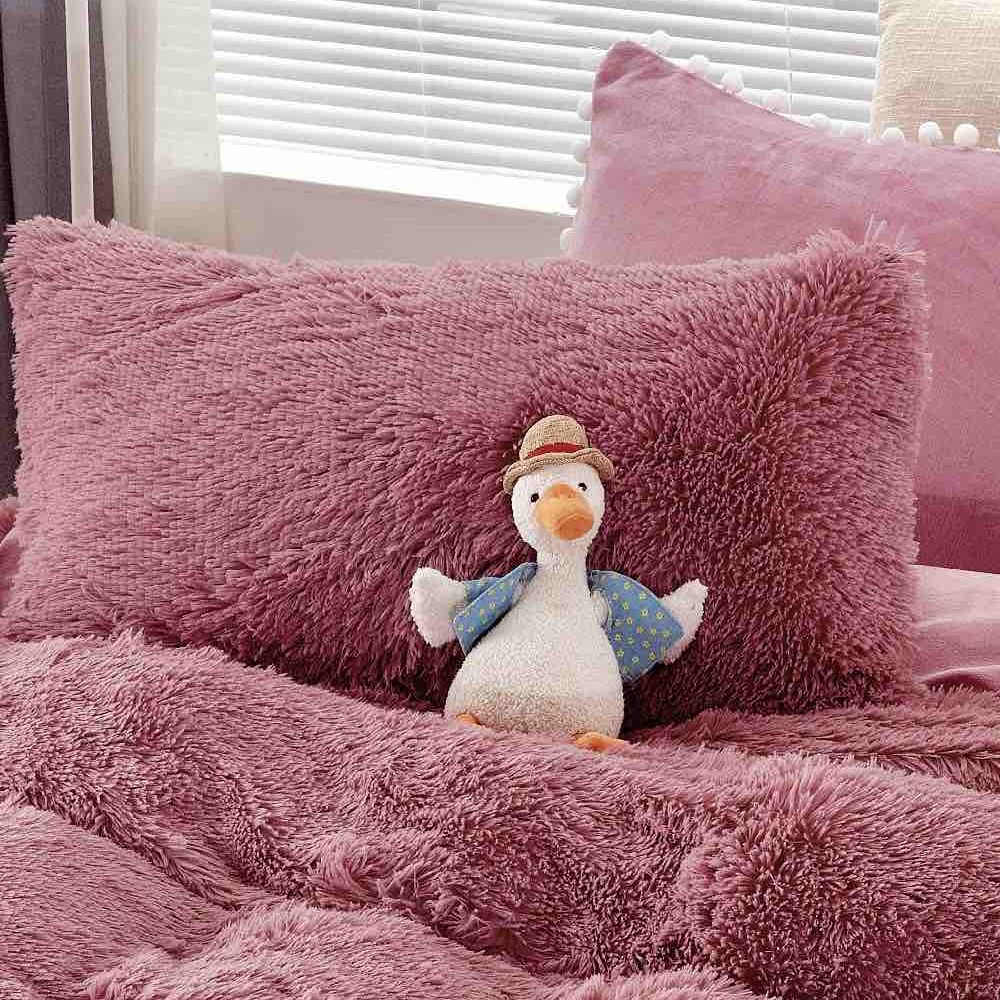 lenjerie cocolino fluffy roz pudra