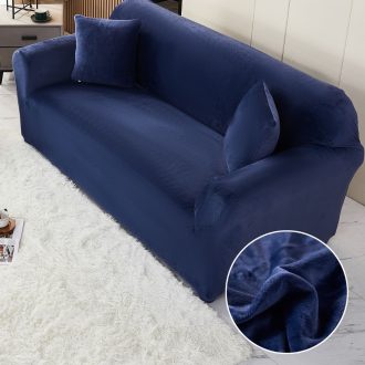 husa catifea canapea - bleumarin