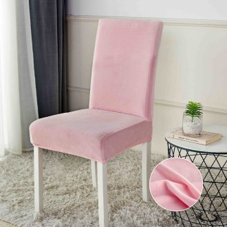 huse scaun catifea - roz