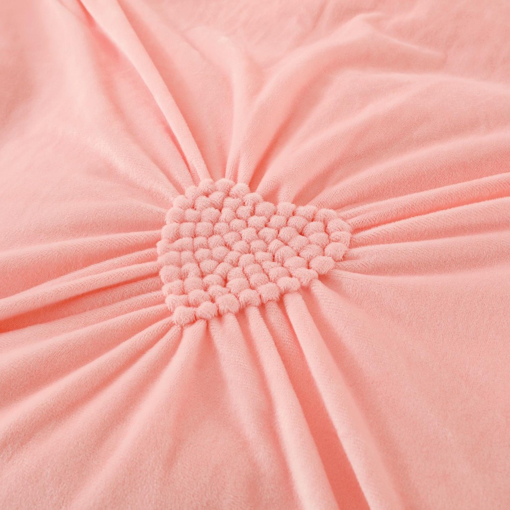 lenjerie pufoasa din catifea somon