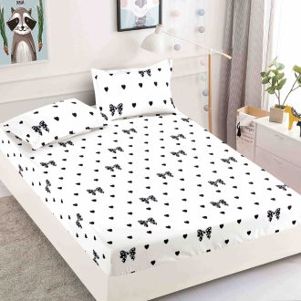 Husa alba cu fundite negre