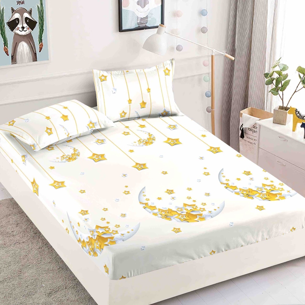 PACHET PROMO: Husa de Pat cu Elastic din Finet + 2 Perne Non Alergenice - PUF77543