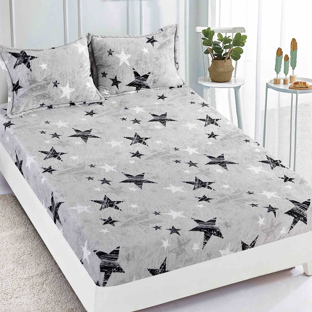 husa cocolino gri cu stelute