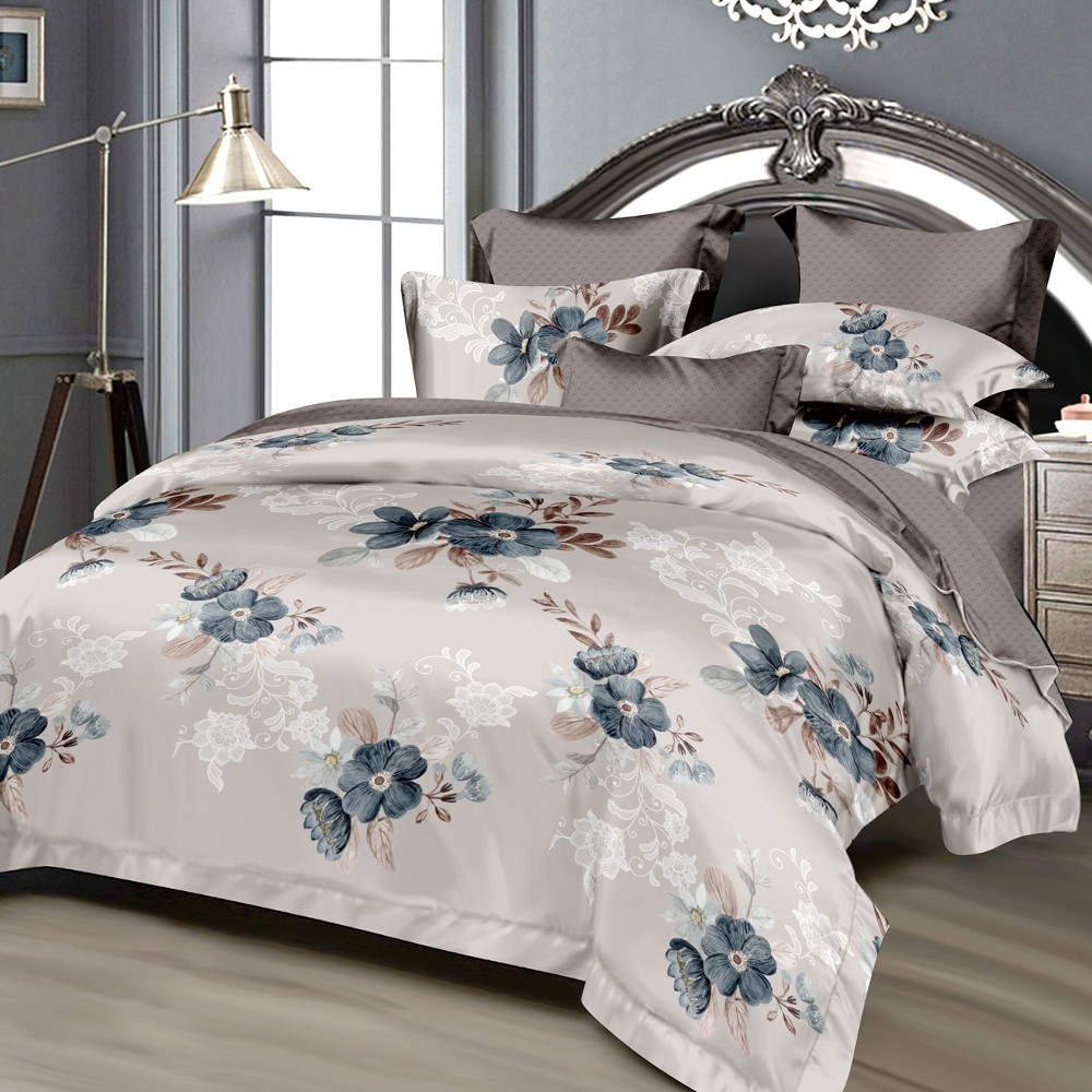 lenjerie cu flori gri