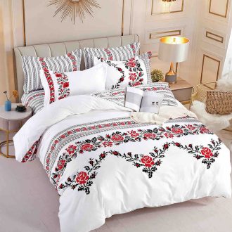 lenjerie de pat din finet model etnic - traditional dobrogea
