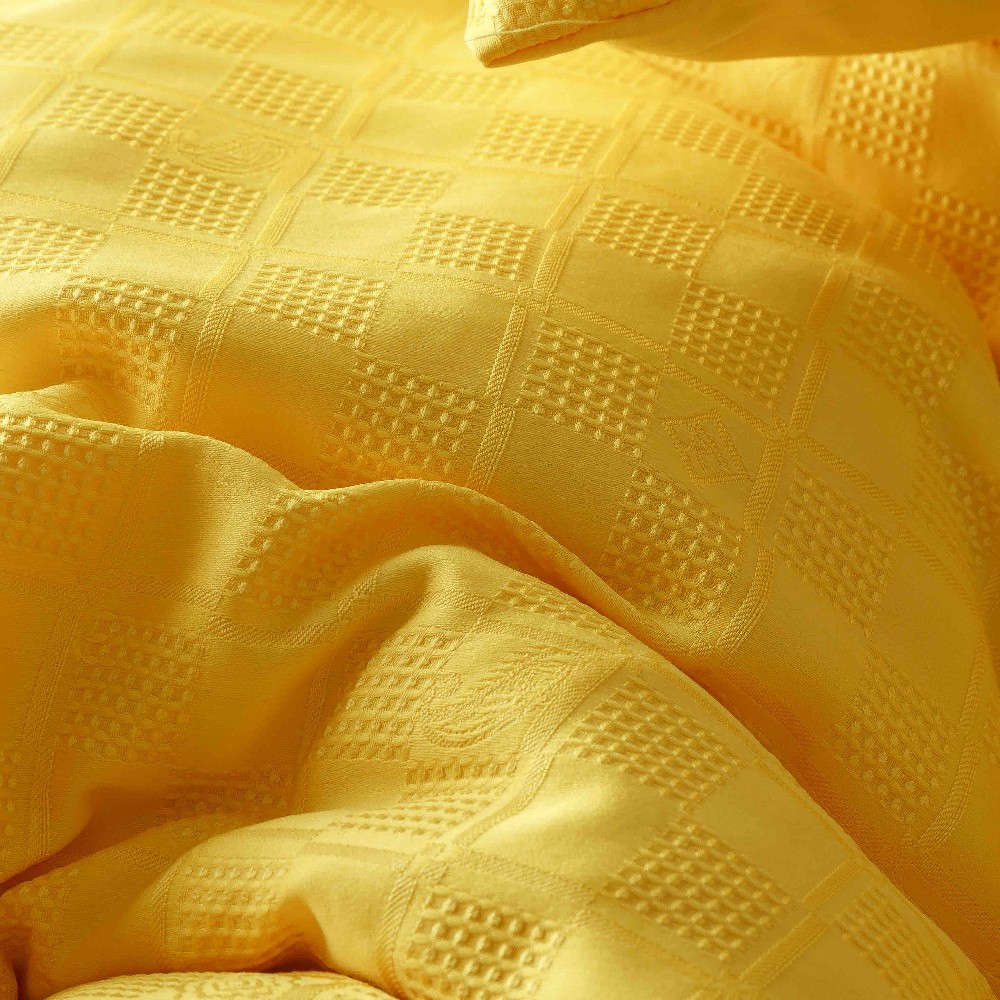 lenjerie jacquard din finet - galben