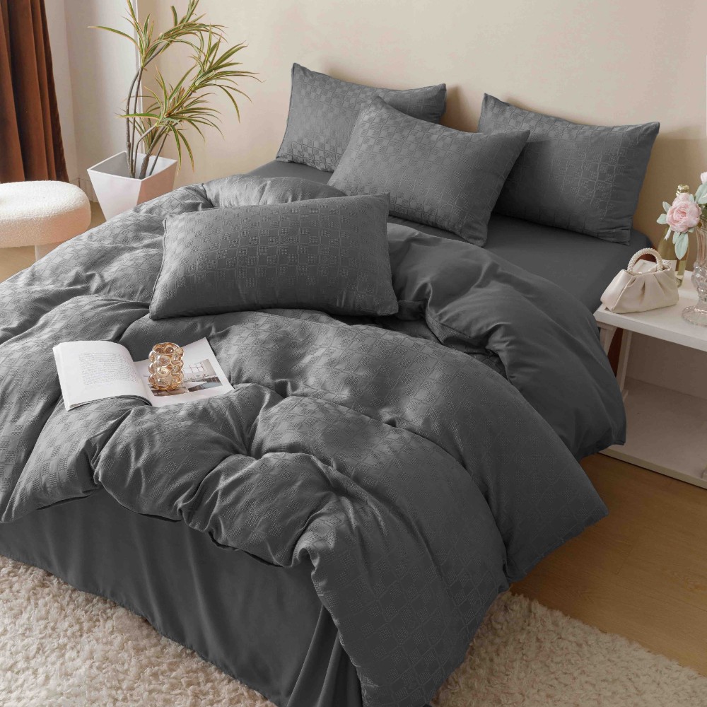 lenjerie jacquard din finet - gri inchis