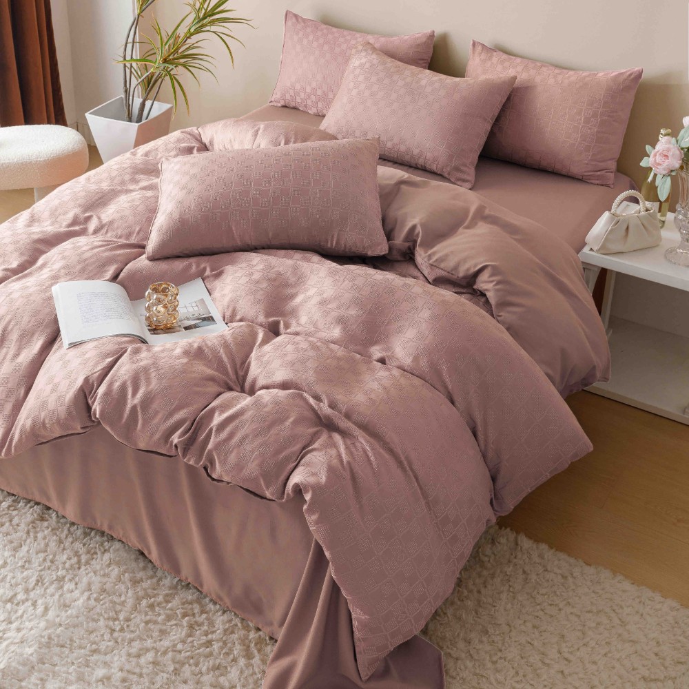 lenjerie jacquard din finet - pudra