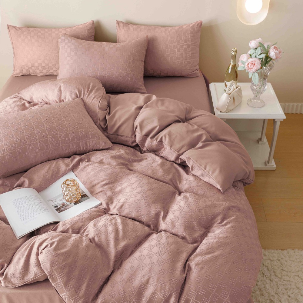 lenjerie jacquard din finet - pudra