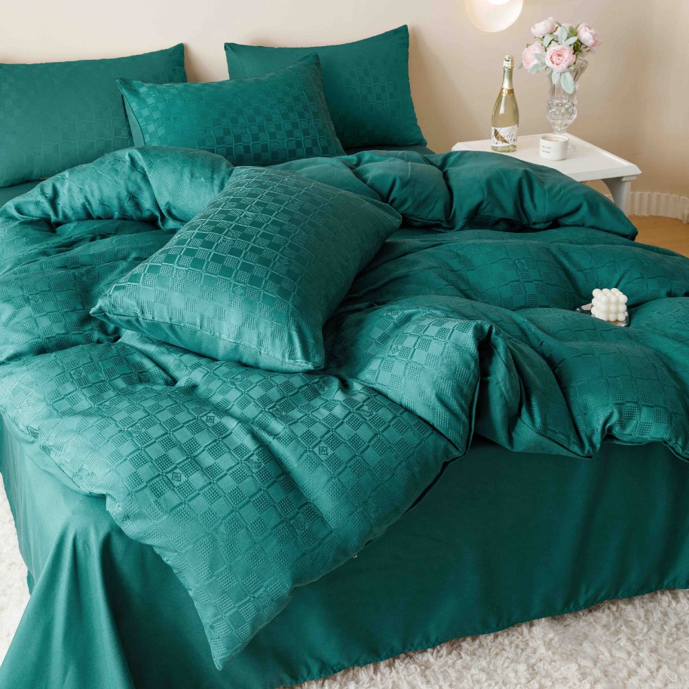 lenjerie jacquard din finet - verde