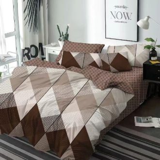 lenjerie cu forme geometrice maro