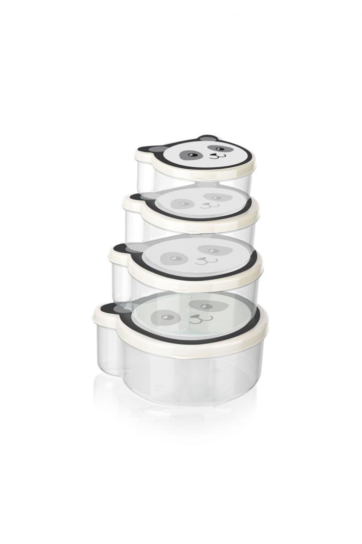 4 caserole cu capac panda
