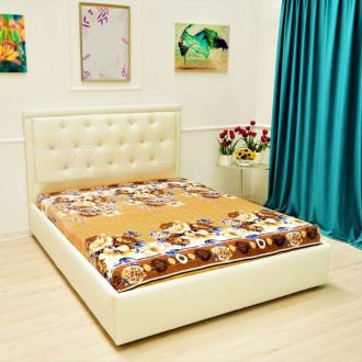 patura de pat cocolino crem cu trandafiri