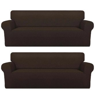 husa canapea 3 locuri gerbera maro