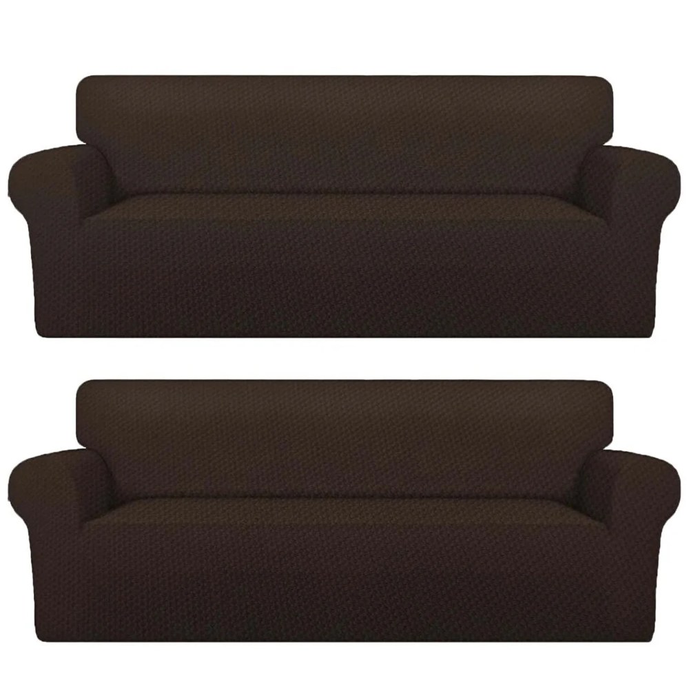 husa canapea 3 locuri gerbera maro