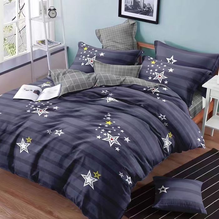 Lenjerie Bumbac Satinat, 4 Piese, Pat 2 Persoane - Super Elegant Pucioasa - PUF109572