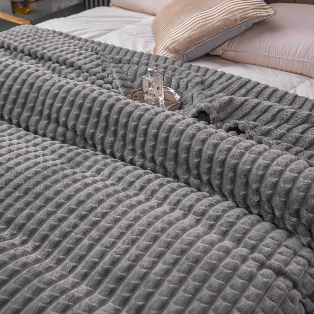 patura cocolino carouri - gri deschis