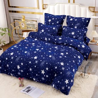 lenjerie cocolino albastra cu stelute