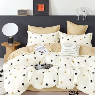 lenjerie de pat finet crem cu stelute