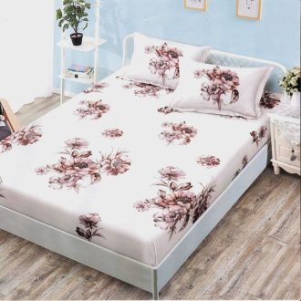 husa crem cu flori maro