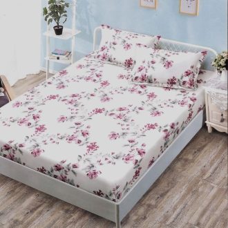 husa crem cu flori roz