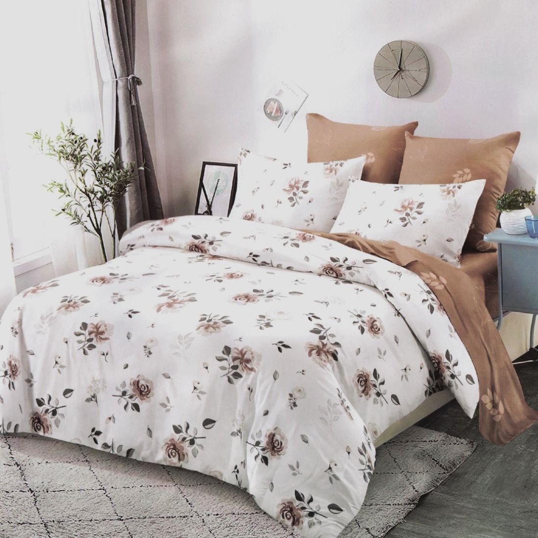 lenjerie alb maro floricele (1)