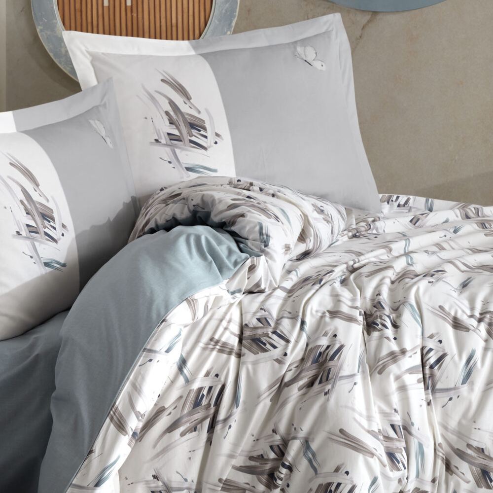 Lenjerie de pat din Bumbac 100% Poplin, 4 Piese, Pat 2 Persoane - Hobby - ESTATE - TAS - imagine 2